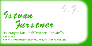 istvan furstner business card